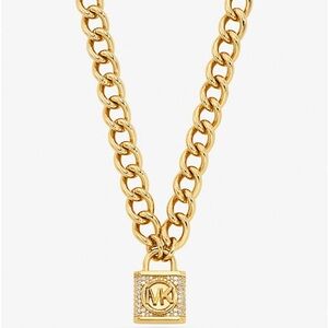 Michael Kors Gold Padlock Necklace